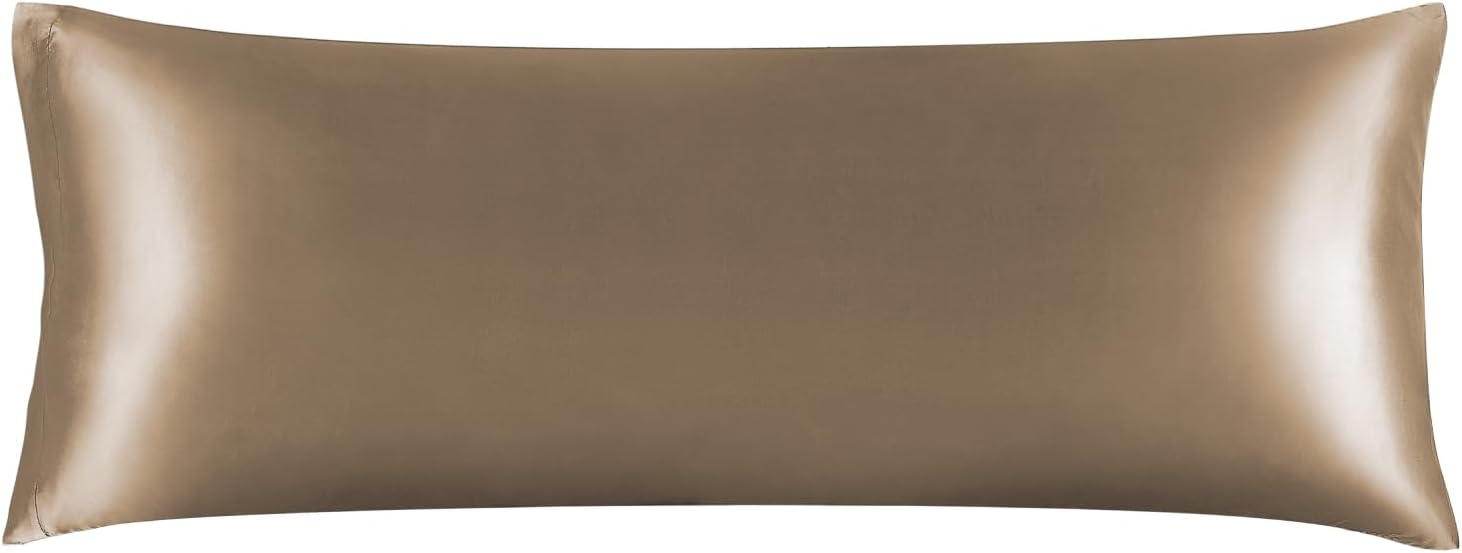 BEDELITE Satin Pillowcase for Hair and Skin, Super Soft and Cooling Similar to Silk Pillow Cases 2 Pack with Envelope Closure, Gift for Women Men(20"x30" Queen Size, Dark Grey)