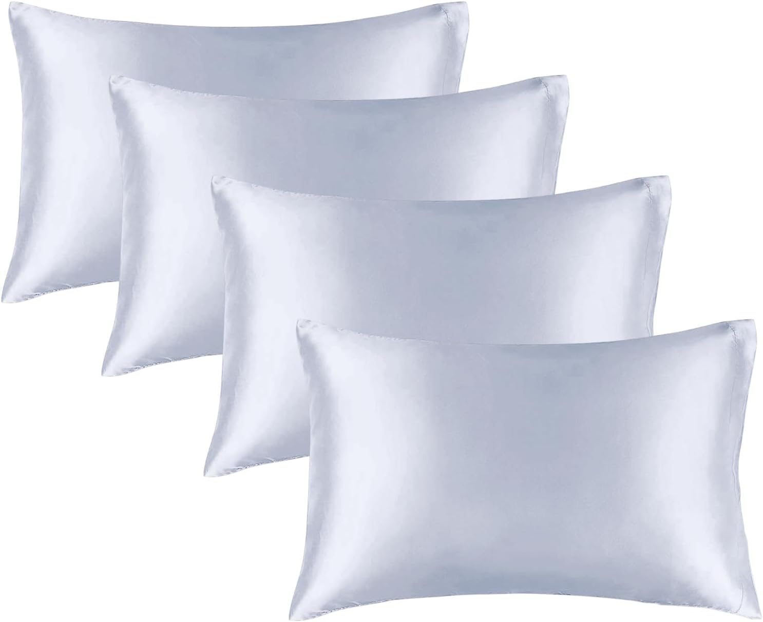BEDELITE Satin Pillowcase for Hair and Skin, Super Soft and Cooling Similar to Silk Pillow Cases 2 Pack with Envelope Closure, Gift for Women Men(20"x30" Queen Size, Dark Grey)
