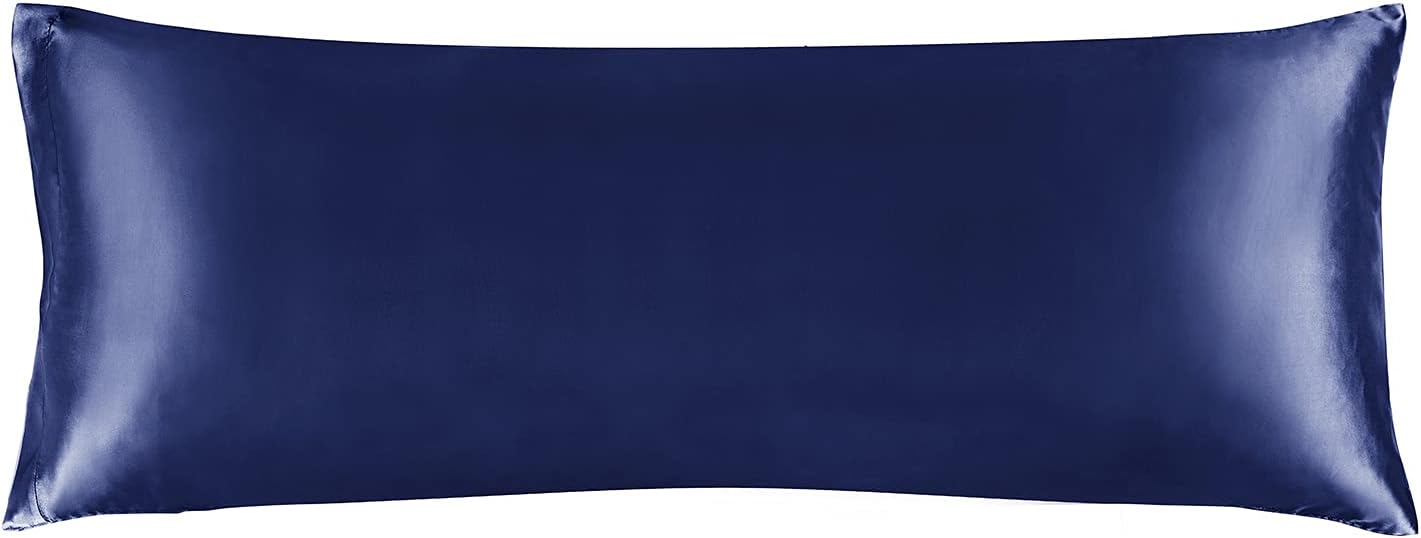 BEDELITE Satin Pillowcase for Hair and Skin, Super Soft and Cooling Similar to Silk Pillow Cases 2 Pack with Envelope Closure, Gift for Women Men(20"x30" Queen Size, Dark Grey)