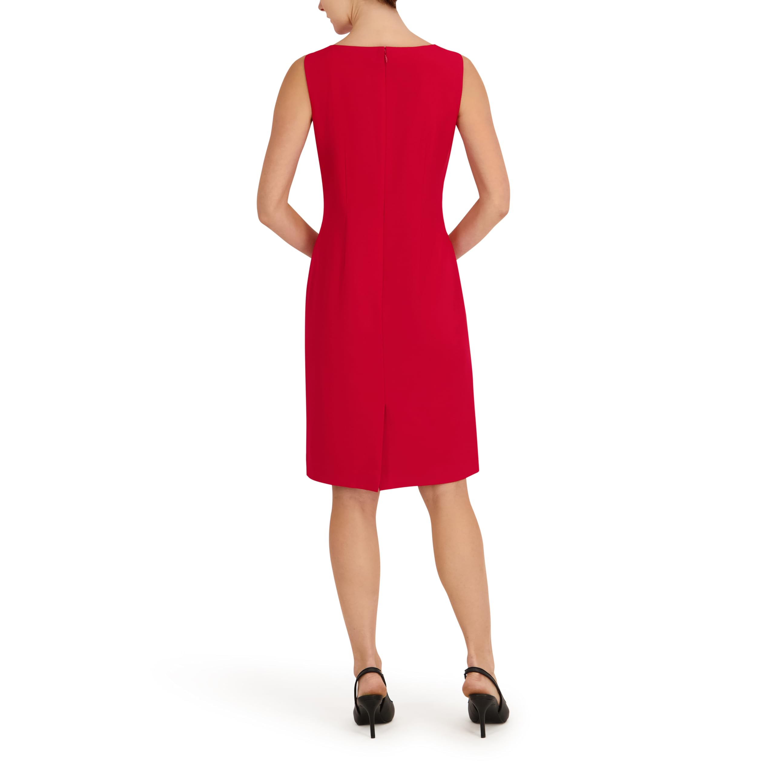 Le Suit Women's Long Coat & Basic Sheath Dress