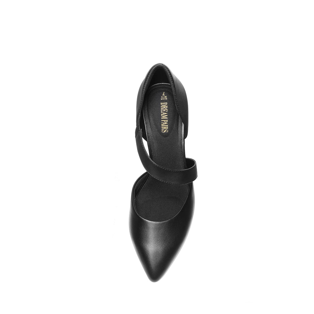 DREAM PAIRS Women's High Heels Pumps Dress Closed Pointed Toe Comfortable D'Orsay Pumps Shoes for Work Office Wedding Dancing Charmane