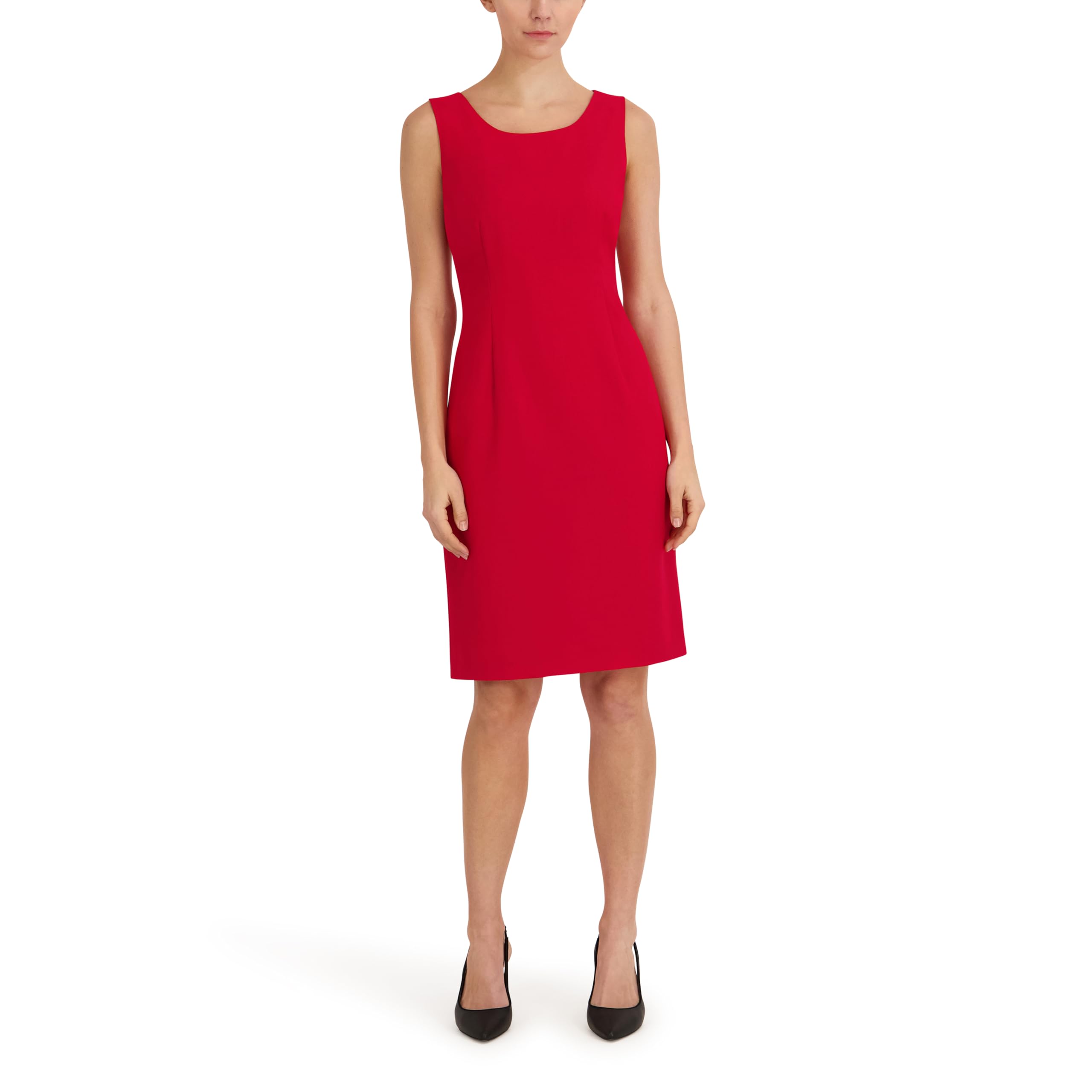 Le Suit Women's Long Coat & Basic Sheath Dress