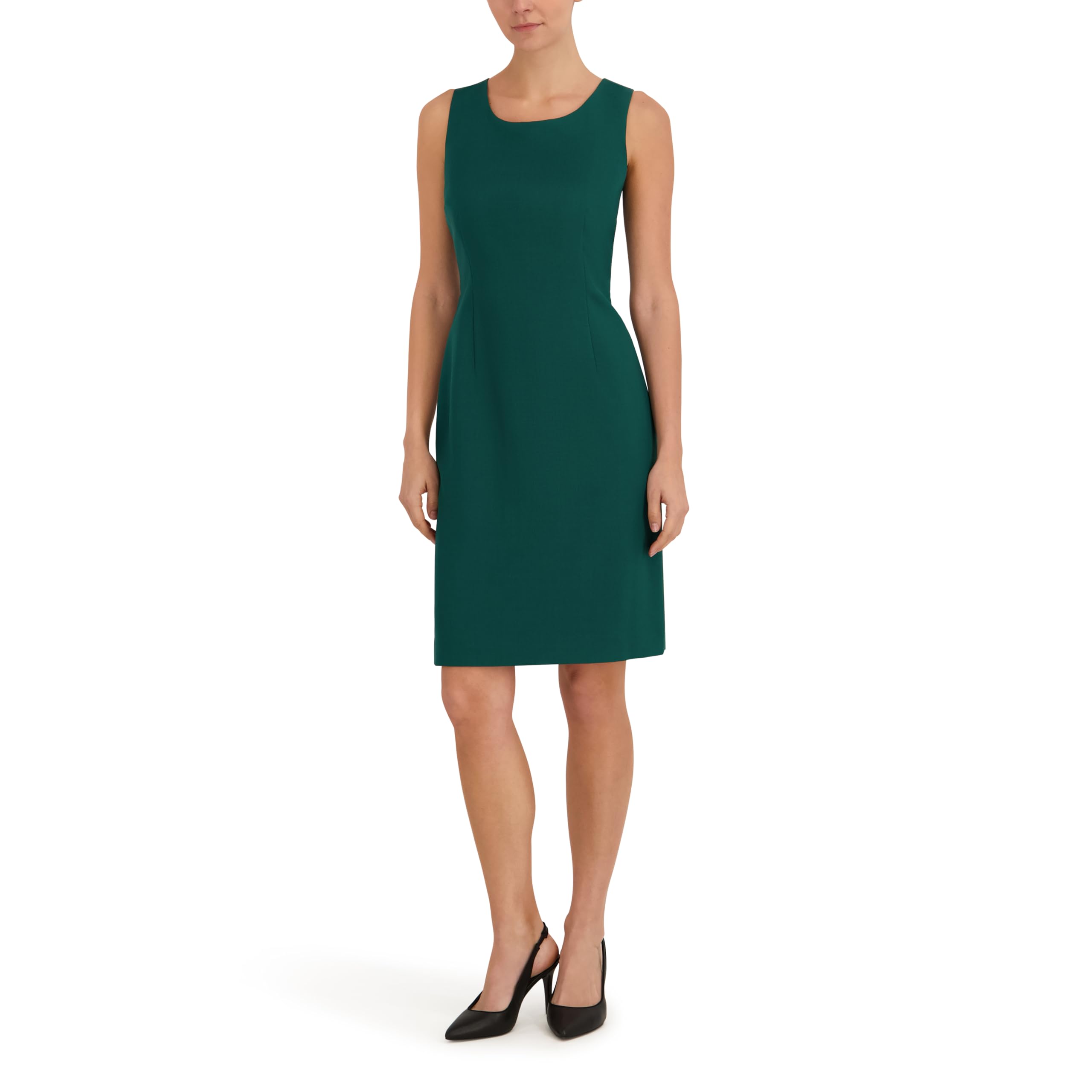 Le Suit Women's Long Coat & Basic Sheath Dress