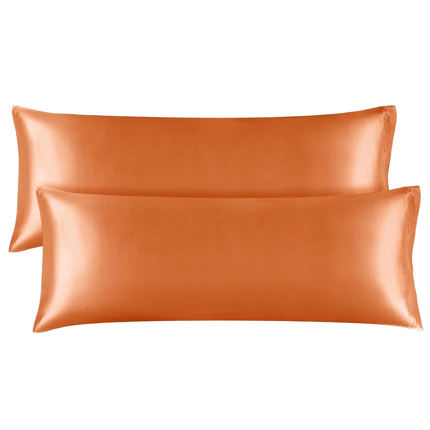 BEDELITE Satin Pillowcase for Hair and Skin, Super Soft and Cooling Similar to Silk Pillow Cases 2 Pack with Envelope Closure, Gift for Women Men(20"x30" Queen Size, Dark Grey)