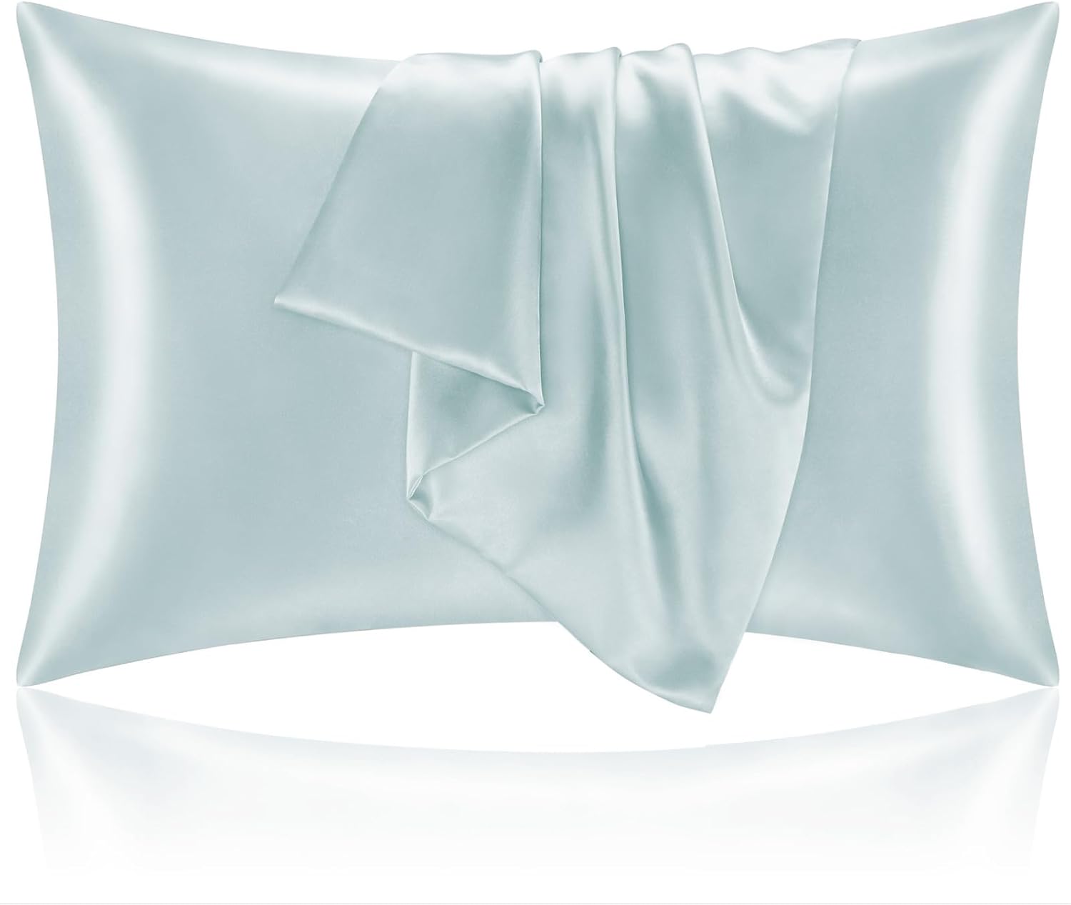 BEDELITE Satin Pillowcase for Hair and Skin, Super Soft and Cooling Similar to Silk Pillow Cases 2 Pack with Envelope Closure, Gift for Women Men(20"x30" Queen Size, Dark Grey)