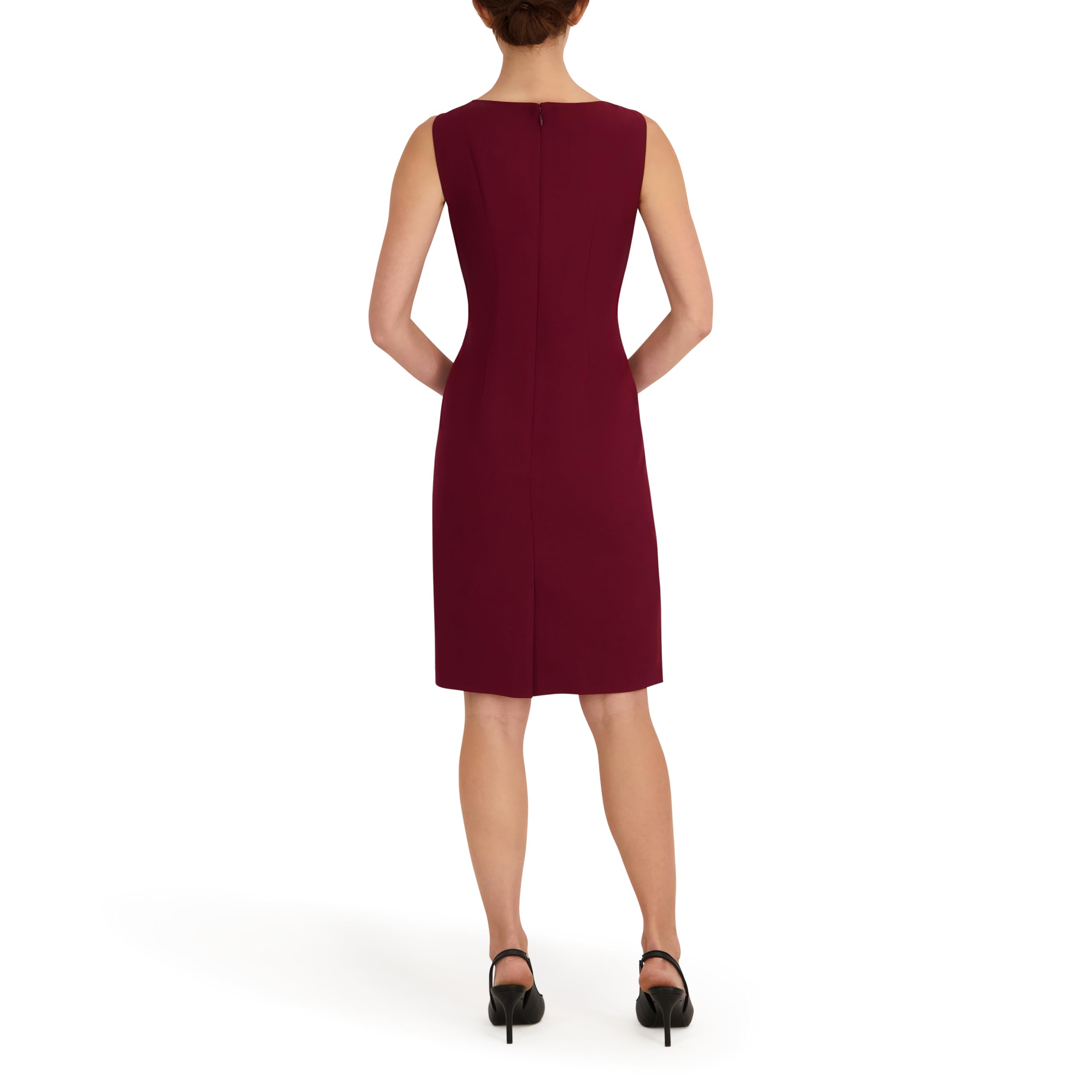 Le Suit Women's Long Coat & Basic Sheath Dress