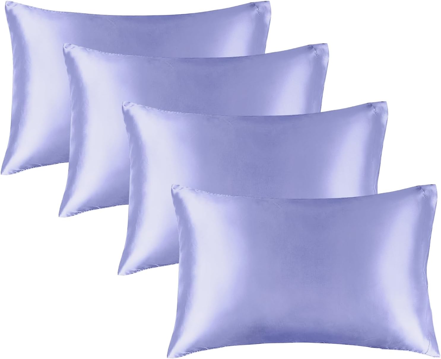 BEDELITE Satin Pillowcase for Hair and Skin, Super Soft and Cooling Similar to Silk Pillow Cases 2 Pack with Envelope Closure, Gift for Women Men(20"x30" Queen Size, Dark Grey)