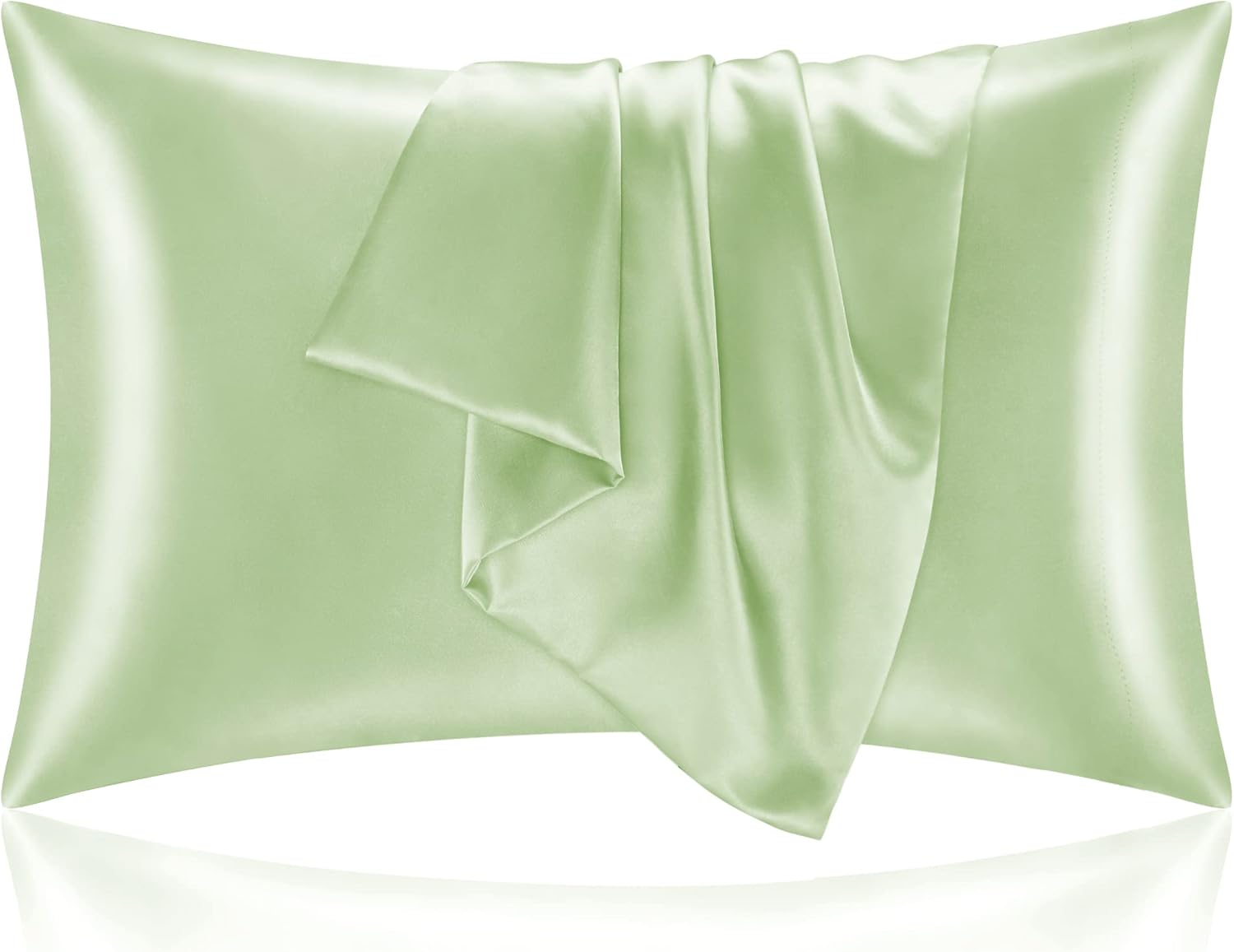 BEDELITE Satin Pillowcase for Hair and Skin, Super Soft and Cooling Similar to Silk Pillow Cases 2 Pack with Envelope Closure, Gift for Women Men(20"x30" Queen Size, Dark Grey)