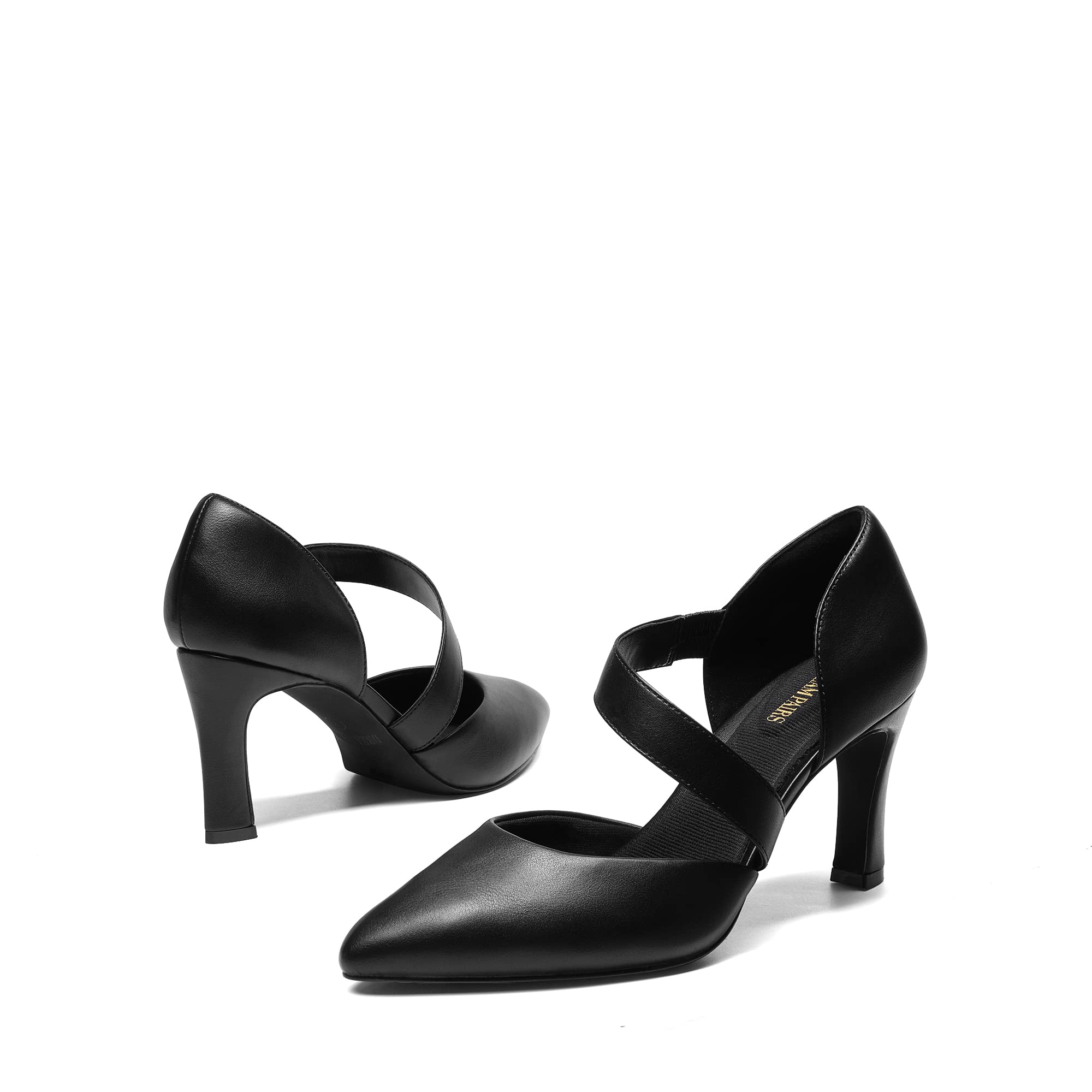 DREAM PAIRS Women's High Heels Pumps Dress Closed Pointed Toe Comfortable D'Orsay Pumps Shoes for Work Office Wedding Dancing Charmane