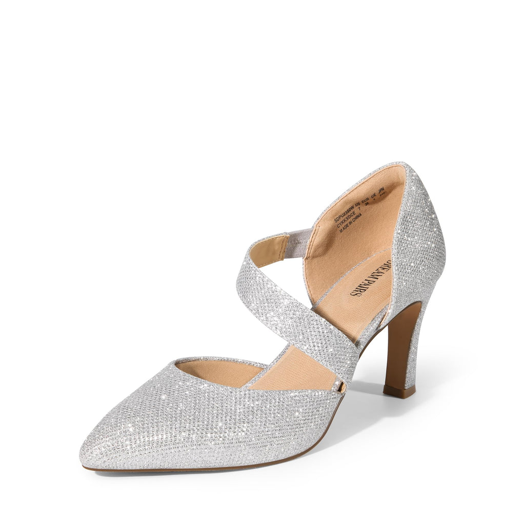 DREAM PAIRS Women's High Heels Pumps Dress Closed Pointed Toe Comfortable D'Orsay Pumps Shoes for Work Office Wedding Dancing Charmane