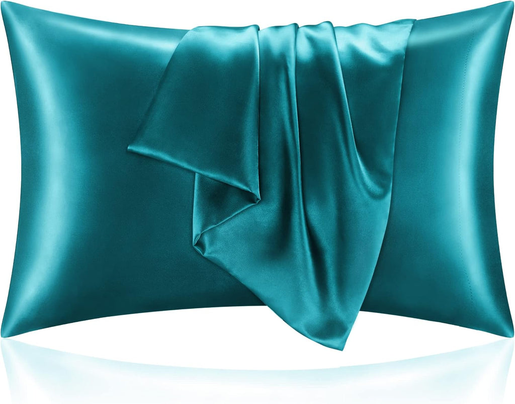 BEDELITE Satin Pillowcase for Hair and Skin, Super Soft and Cooling Similar to Silk Pillow Cases 2 Pack with Envelope Closure, Gift for Women Men(20"x30" Queen Size, Dark Grey)