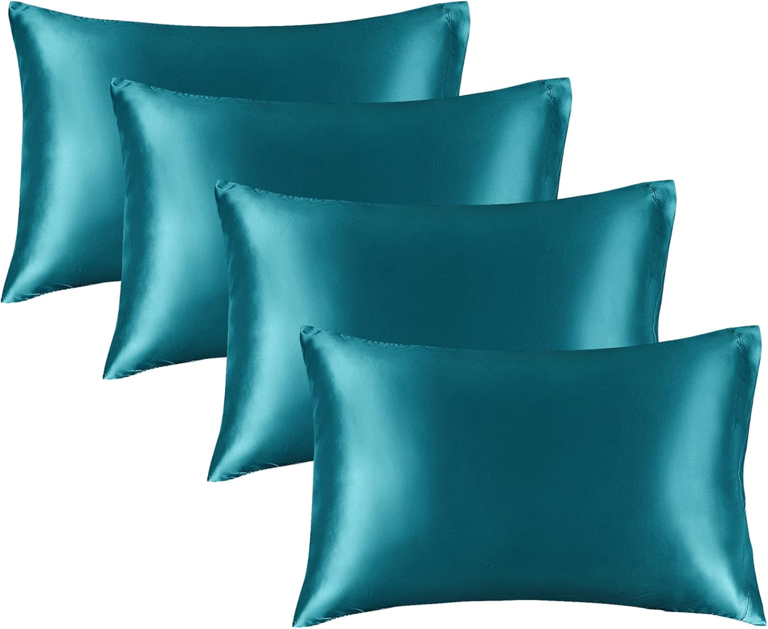 BEDELITE Satin Pillowcase for Hair and Skin, Super Soft and Cooling Similar to Silk Pillow Cases 2 Pack with Envelope Closure, Gift for Women Men(20"x30" Queen Size, Dark Grey)