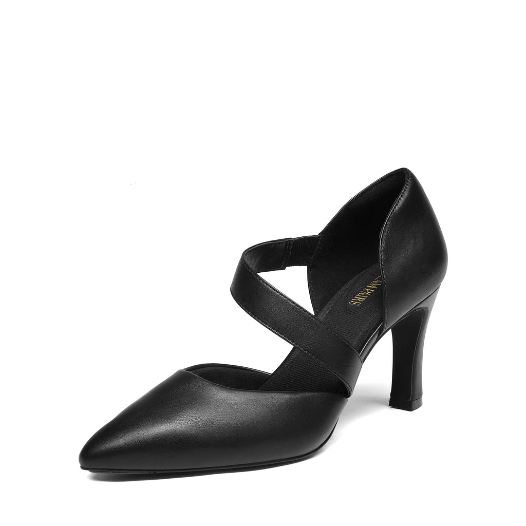DREAM PAIRS Women's High Heels Pumps Dress Closed Pointed Toe Comfortable D'Orsay Pumps Shoes for Work Office Wedding Dancing Charmane