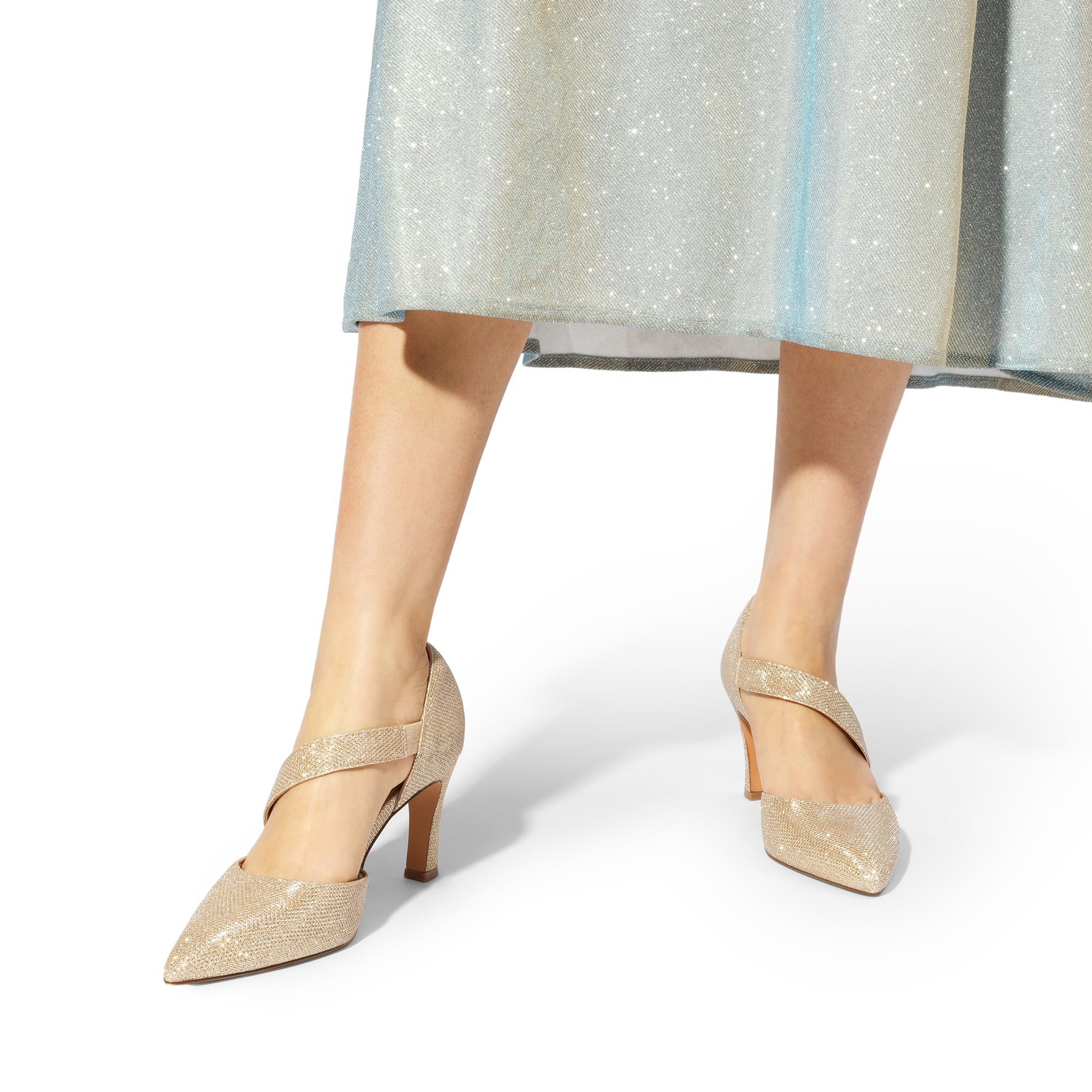 DREAM PAIRS Women's High Heels Pumps Dress Closed Pointed Toe Comfortable D'Orsay Pumps Shoes for Work Office Wedding Dancing Charmane