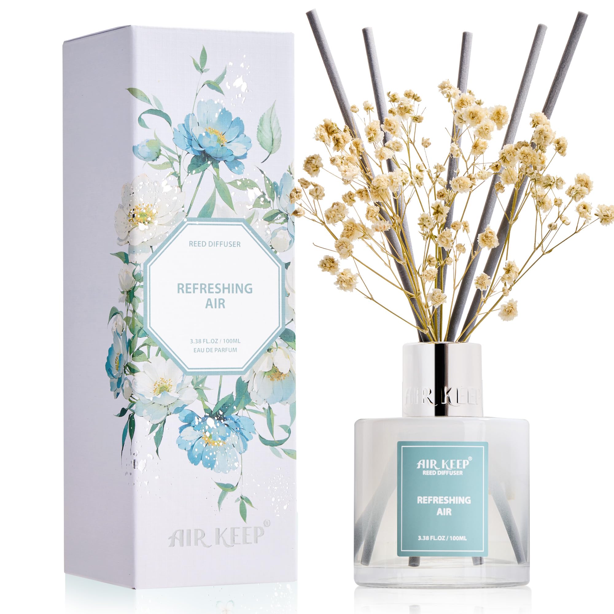 Airkeep Clean Linen Reed Diffuser Set
